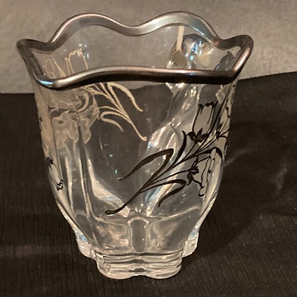 VTG 1939 Duncan Miller Canterbury Art Deco Creamer-Etched Silver & White Overlay - Picture 2 of 10